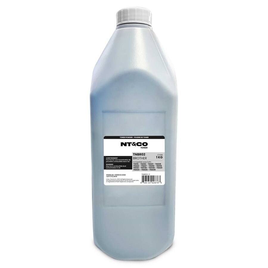 Powder Toner for use in Various Brother Cartridges Cyan 1KG
